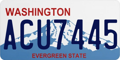 WA license plate ACU7445