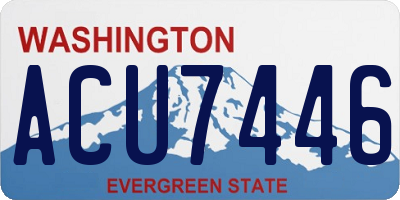 WA license plate ACU7446
