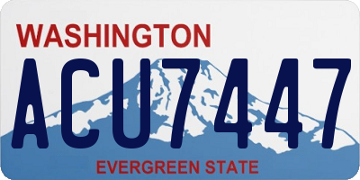 WA license plate ACU7447