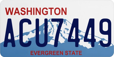 WA license plate ACU7449