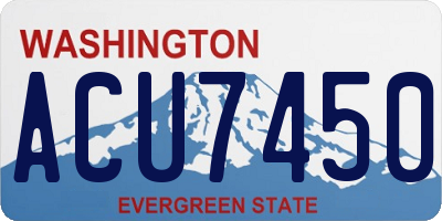 WA license plate ACU7450