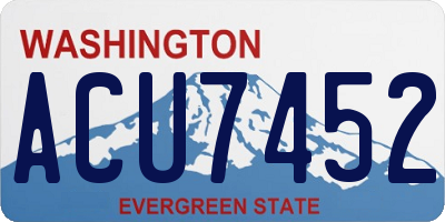WA license plate ACU7452