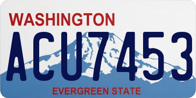 WA license plate ACU7453
