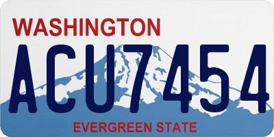 WA license plate ACU7454