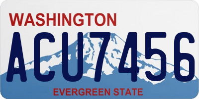 WA license plate ACU7456