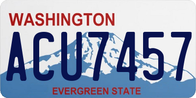 WA license plate ACU7457