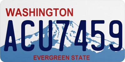 WA license plate ACU7459