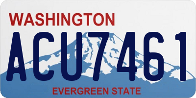 WA license plate ACU7461