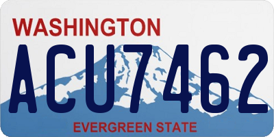 WA license plate ACU7462