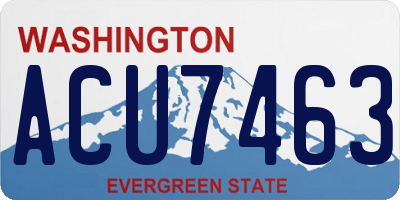 WA license plate ACU7463