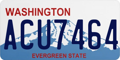 WA license plate ACU7464