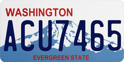 WA license plate ACU7465