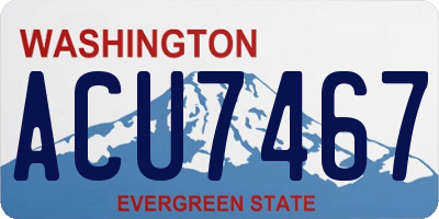 WA license plate ACU7467
