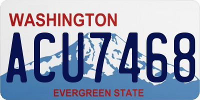 WA license plate ACU7468