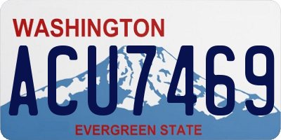 WA license plate ACU7469