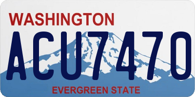 WA license plate ACU7470