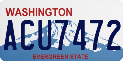 WA license plate ACU7472