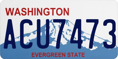 WA license plate ACU7473
