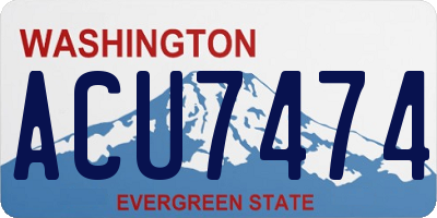 WA license plate ACU7474