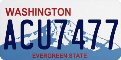 WA license plate ACU7477