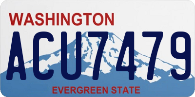 WA license plate ACU7479