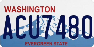 WA license plate ACU7480