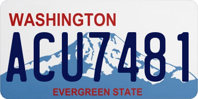 WA license plate ACU7481