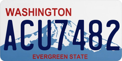 WA license plate ACU7482