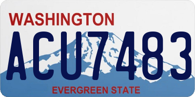 WA license plate ACU7483
