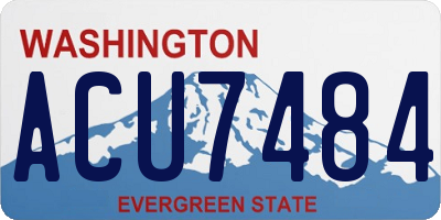 WA license plate ACU7484