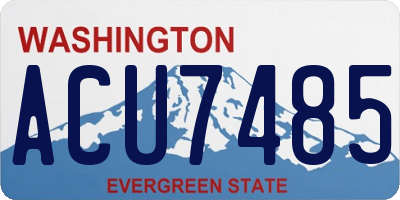 WA license plate ACU7485