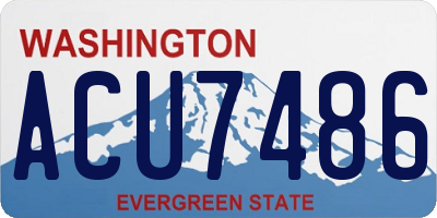 WA license plate ACU7486