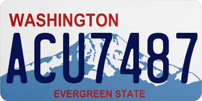 WA license plate ACU7487