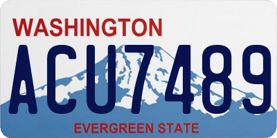 WA license plate ACU7489