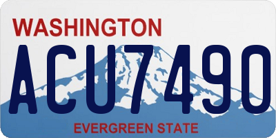 WA license plate ACU7490