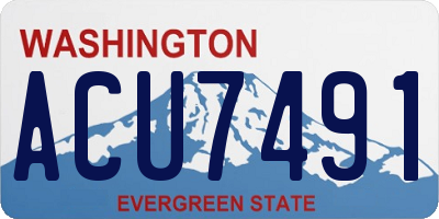 WA license plate ACU7491