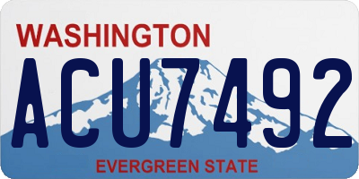 WA license plate ACU7492