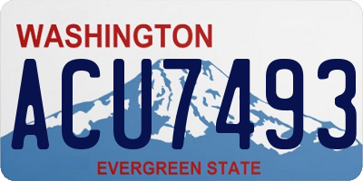 WA license plate ACU7493