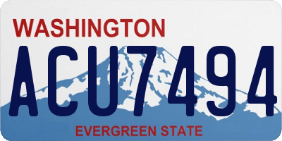 WA license plate ACU7494