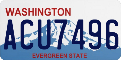 WA license plate ACU7496