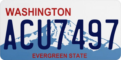 WA license plate ACU7497