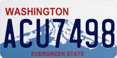 WA license plate ACU7498