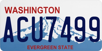 WA license plate ACU7499