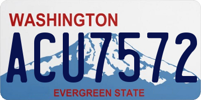 WA license plate ACU7572