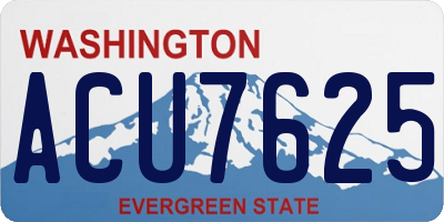 WA license plate ACU7625