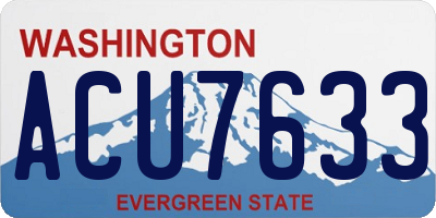 WA license plate ACU7633