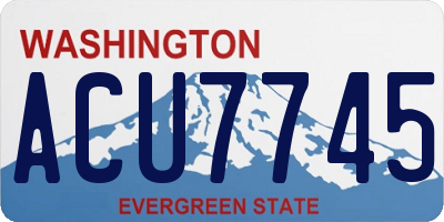 WA license plate ACU7745