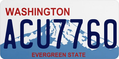 WA license plate ACU7760