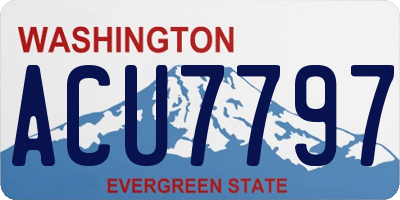 WA license plate ACU7797