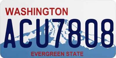 WA license plate ACU7808